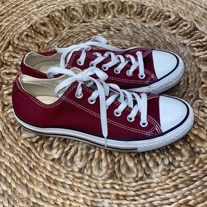 Converse maroon sneakers